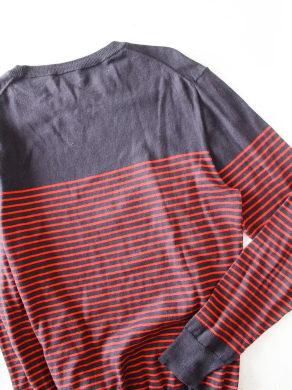 J. Crew Red & Blue Stripes Lightweight Sweater / Pullover - Size Medium